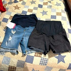 Isabel Maternity Jean Shorts SZ Bundle Lot EUC Sz 4